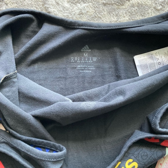 adidas Black One-Piece Swimsuit with Multicolor Logos - Picture 5 of 5